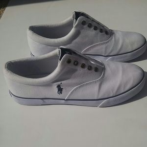 Polo Ralph Lauren Shoes Fabian White Canvas 10.5